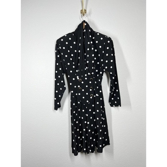 Vintage Breakin Loose Polka Dot Romper Size 7/8 Shawl Neckline Playsuit Small - Picture 1 of 6